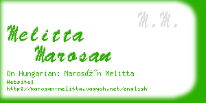 melitta marosan business card